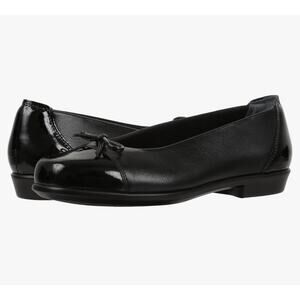 SAS Tripad Coco Ballet Flat Size 8 Black Leather Bow Academia Twee Y2K Comfort